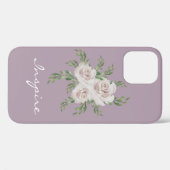 ラベンダー インスパイア ロマンチック 水彩 タイポグラフィ Case-Mate iPhoneケース (裏面 (横))