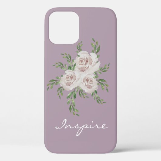 ラベンダー インスパイア ロマンチック 水彩 タイポグラフィ Case-Mate iPhoneケース (裏面)