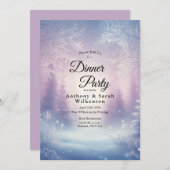  ラベンダー ウィンター スノーフォール セレナーデ レストラン 招待状 (正面/裏面)