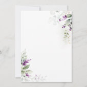 ラベンダー ウェディング テーブル シーティング チャート カード (裏面)