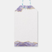 ラベンダー・ウォーターカラー・アブストラクト誕生日ギフトタグ ギフトタグ (裏面)