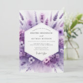 ラベンダー・エセリアル・メドウ・ウェディング 招待状 (スタンド正面)