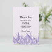 ラベンダー，エレガント,モダントレンディー,フローラ，紫 サンキューカード (スタンド正面)