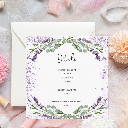 ラベンダー エンクロージャーカード