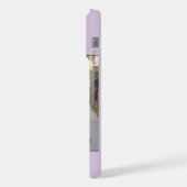 ラベンダー オーダーメイド 名前イニシャル 1枚の写真 iPhoneケース (左側面)
