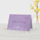 ラベンダー カップル 記念日 お祝い カード (黄色い花)