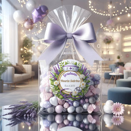 ラベンダー&カモミールナース卒業ステッカー ラウンドシール