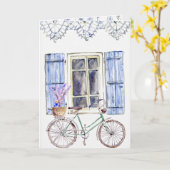 ラベンダー カード (黄色い花)