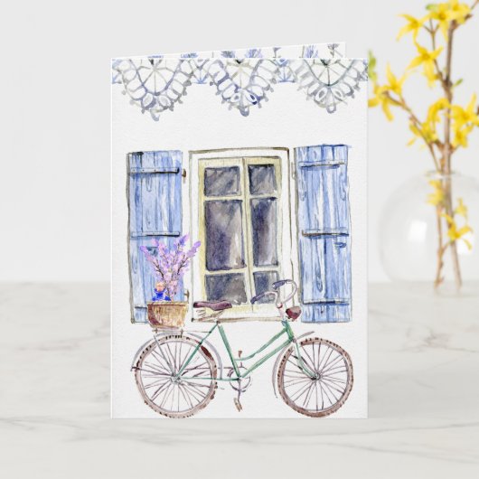 ラベンダー カード (黄色い花)