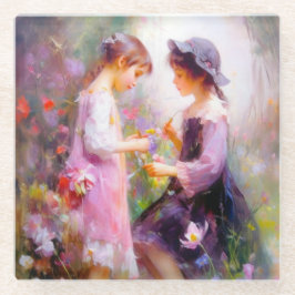 ラベンダー ガラスコースター