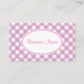 ラベンダー ギンガム ビジネス カード (正面)