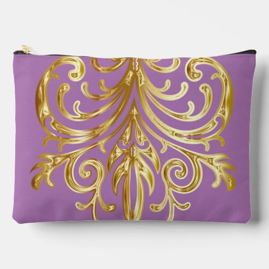 ラベンダー、クリスマスプレゼント機関®大 アクセサリーポーチ (正面)