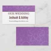 ラベンダー&クリー結婚ムのWebサイト名刺 エンクロージャーカード (正面/裏面)