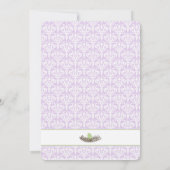 ラベンダー&グリーンのベビーシャワー招待状 招待状 (裏面)