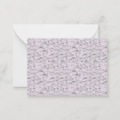 ラベンダー&グリーントイルサンキューカード ノートカード (裏面)