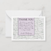 ラベンダー&グリーントイルサンキューカード ノートカード (正面)