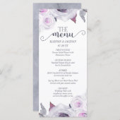 ラベンダー&グレーバラフローラ結婚リースメニュー メニュー (正面/裏面)