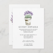 ラベンダー コテージ シック ウェディング ゲスト 詳細 エンクロージャーカード (正面/裏面)