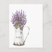 ラベンダー コテージ シック ウェディング ゲスト 詳細 エンクロージャーカード (裏面)