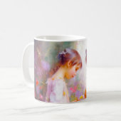 ラベンダー コーヒーマグカップ (正面左)