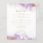 ラベンダー ゴールド大理石 結婚式 メニュー (正面)