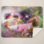 ラベンダー シェルパブランケット (正面(横))