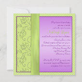 ラベンダー&シャルトリュースSweet sixteen招待状 招待状 (裏面)