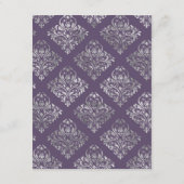 ラベンダー&シルバーフローラ結婚ズゲスト詳細 エンクロージャーカード (裏面)