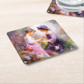 ラベンダー スクエアペーパーコースター (アングル)