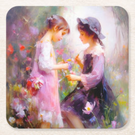 ラベンダー スクエアペーパーコースター