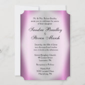 ラベンダー ストライプ 結婚式招待状 5"x 7" 招待状 (正面)