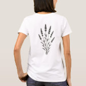 ラベンダー・スプリグ – 極簡主義の植物デザイン on tシャツ (裏面)