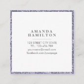 ラベンダー·セキンズ|フェミンプロフェッショナル スクエア名刺 (裏面)