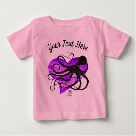 ラベンダー❤タコ – Tutu Bodysuit ベビーTシャツ