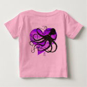 ラベンダー❤タコ – Tutu Bodysuit ベビーTシャツ (裏面)