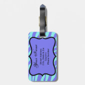 ラベンダー&ターコイズゼブラ&チータピンクフラワー ラゲッジタグ (裏面縦)