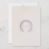 ラベンダー ダイジー テーブル ナンバー ヴィンテージ アールヌーヴォー 招待状 (裏面)