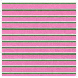 ラベンダー、ダークグリーン、ホットピンク色のライン ファブリック