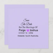 ラベンダー ツイスト モダン タイポグラフィー ウェディング シーズンカード (正面/裏面)