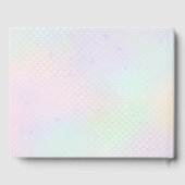 ラベンダー&ティール(緑がかった色)マーメイドベビーシャワーゲストブック ゲストブック (裏面)