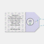 ラベンダー ハンドメイド バス & ボディ ギフトタグ (正面(横))