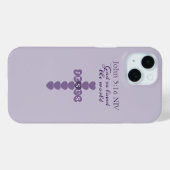ラベンダー ハート 十字架 グッズ 神の愛 Case-Mate iPhoneケース (裏面 (横))