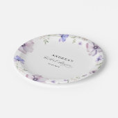 ラベンダー バイオレット パープル 春の花 シャワープレート 結婚前のお祝い ペーパープレート (アングル)