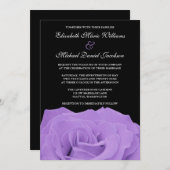 ラベンダー·バラ·アンド·ブ結婚ラックズ 招待状 (正面/裏面)