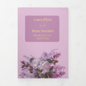 ラベンダー、バラ、ライラック結婚ズ 三つ折りカード (カバー)