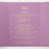 ラベンダー、バラ、ライラック結婚ズ 三つ折りカード (内部中)