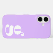 ラベンダー+パープルのシンプルモノグラム Case-Mate iPhoneケース (裏面 (横))