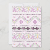 ラベンダー&パープルボホーワイルドワンファースト誕生日 招待状 (裏面)