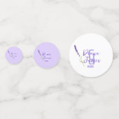 ラベンダー パープル & グリーン 結婚式 テーブル コンフェッティ (正面)