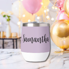 ラベンダー パープル スクリプト モノグラム ブライズメイド ギフト